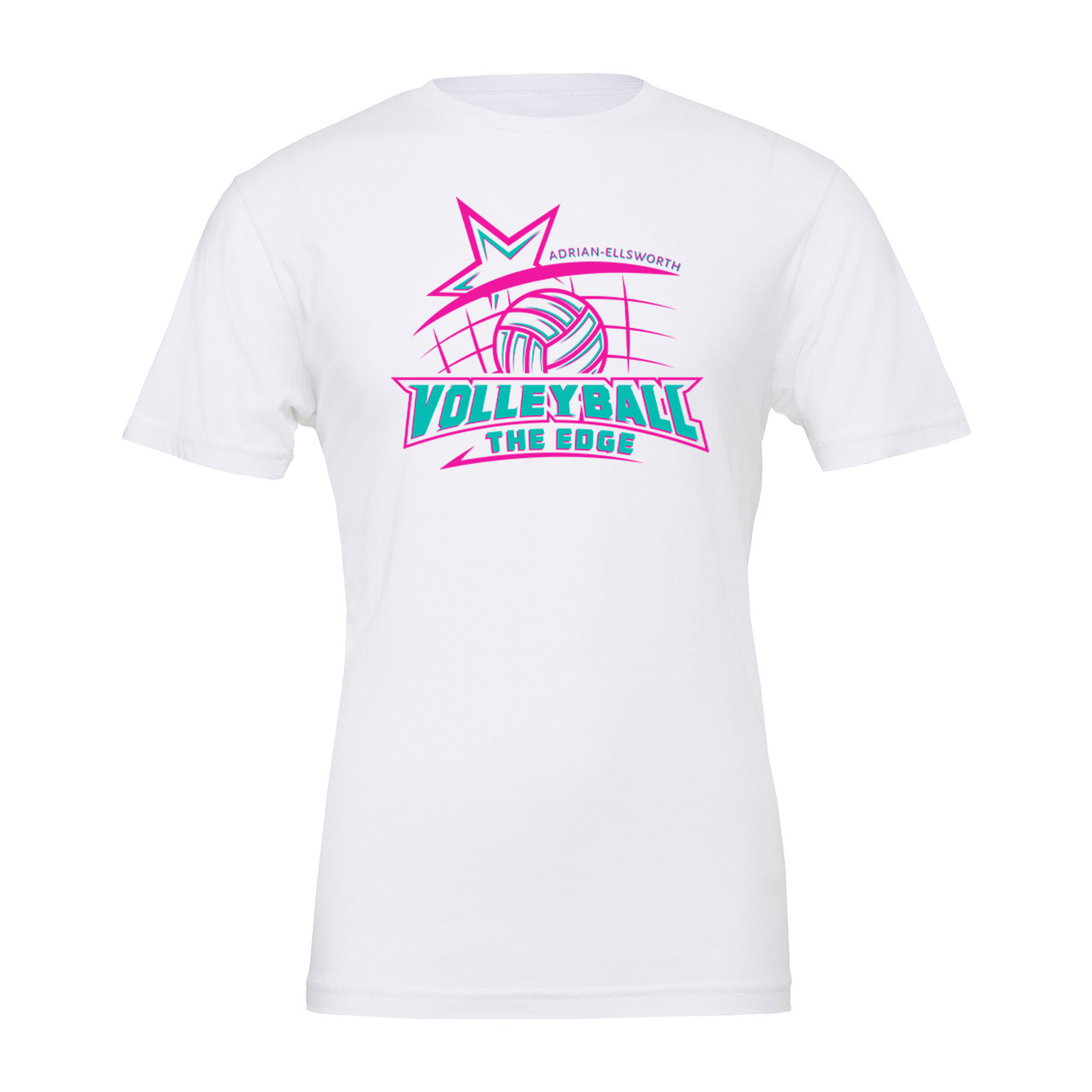 A-E Edge Volleyball ADULT WHITE T-Shirt