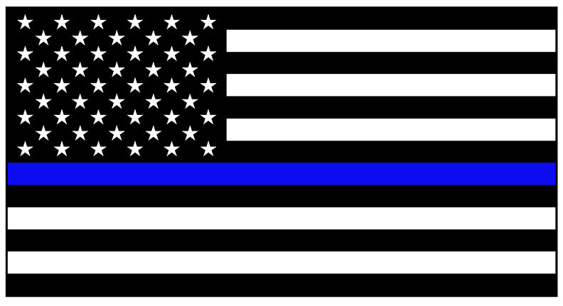 Blue Line Flag Police Sticker