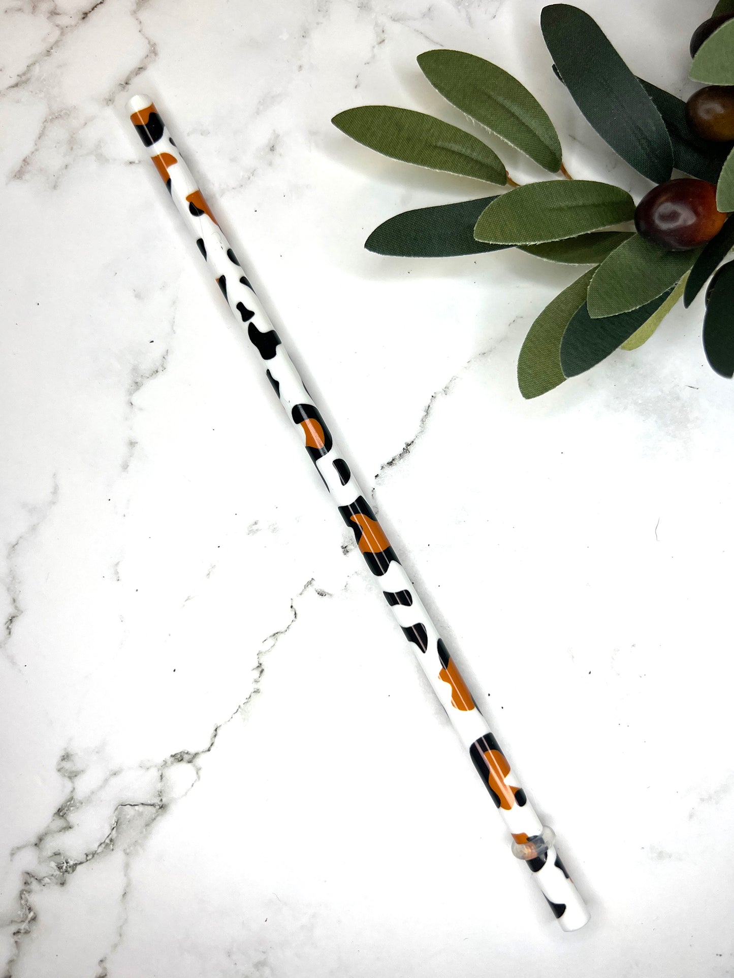Animal Print Straw
