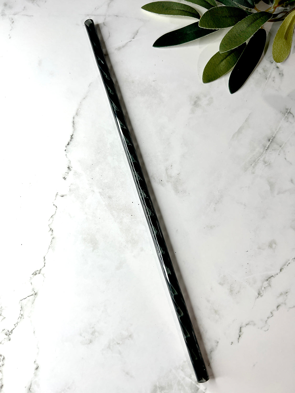 Black Swirl Straw