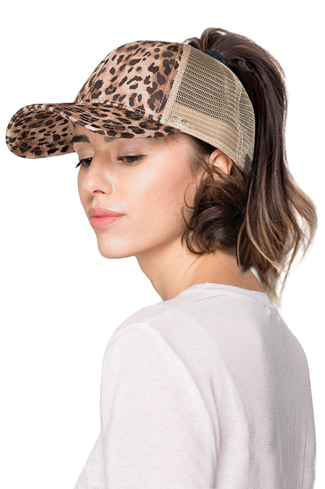 Rise Up Leopard Criss Cross Hat