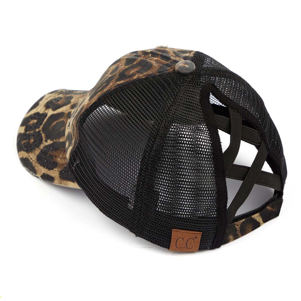 Washed Denim Crossed Band Mama Lightning Hat