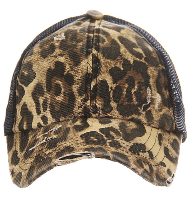 Washed Denim Crossed Band Mama Lightning Hat