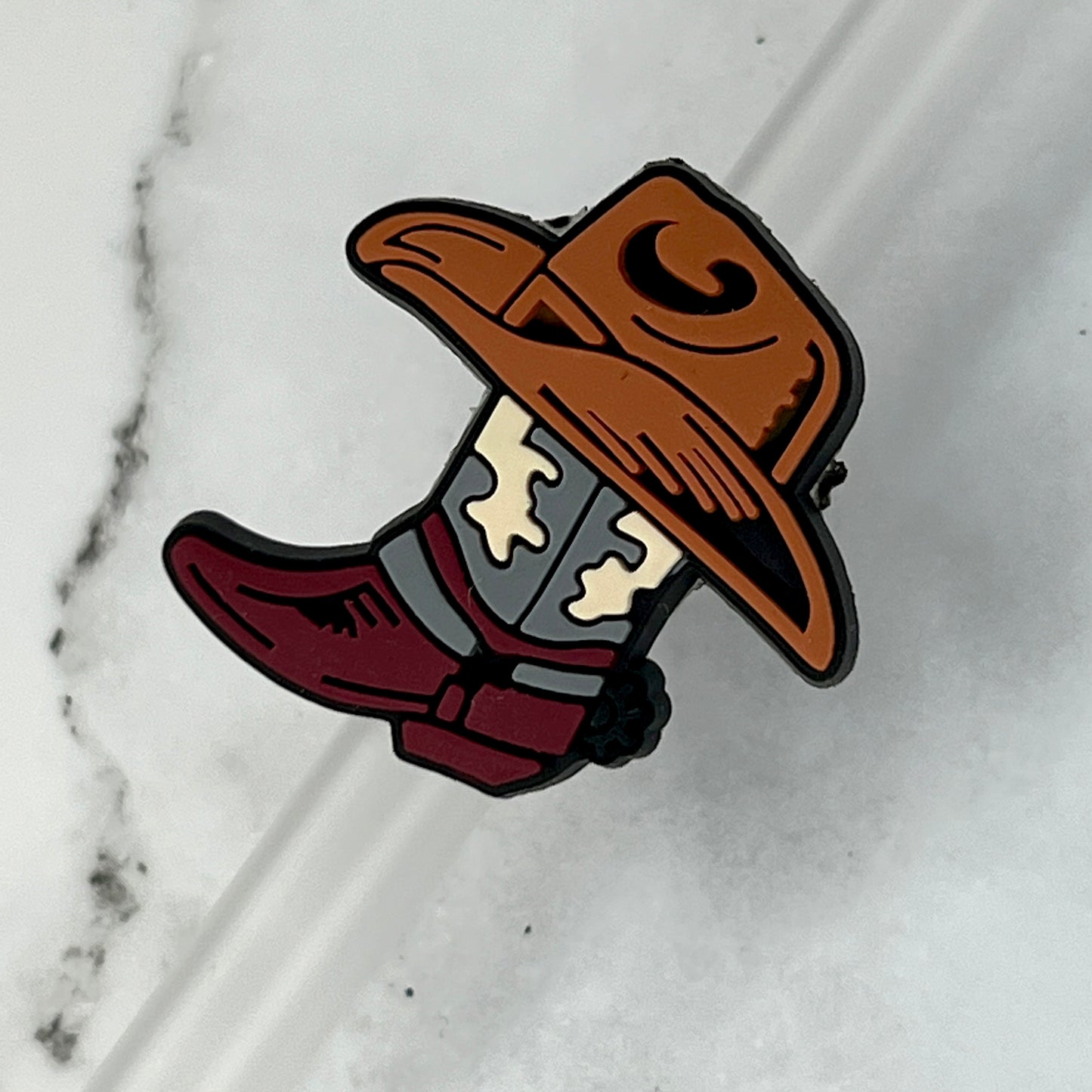 Western Boot Straw Charm