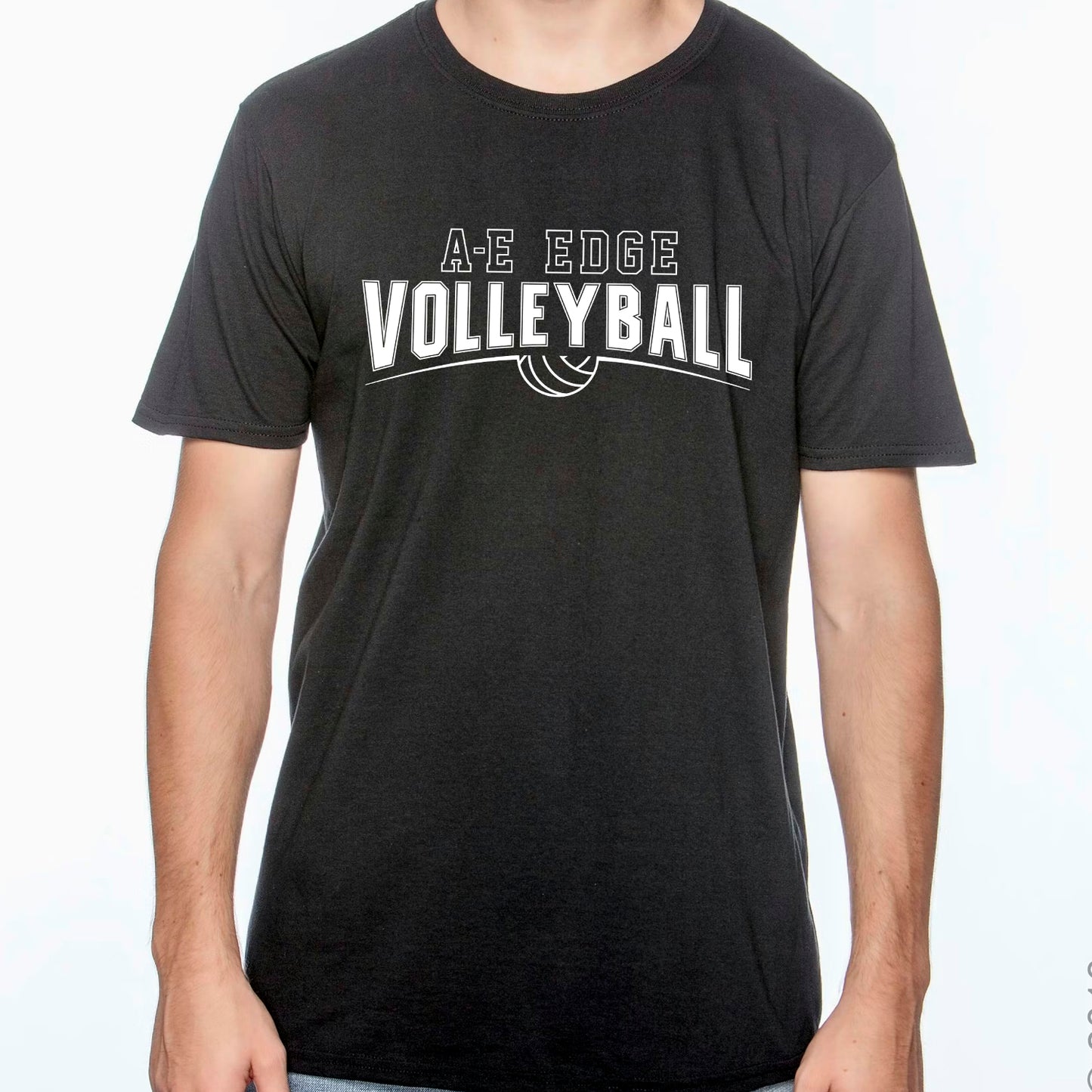 Edge Volleyball ADULT BLACK T-Shirt