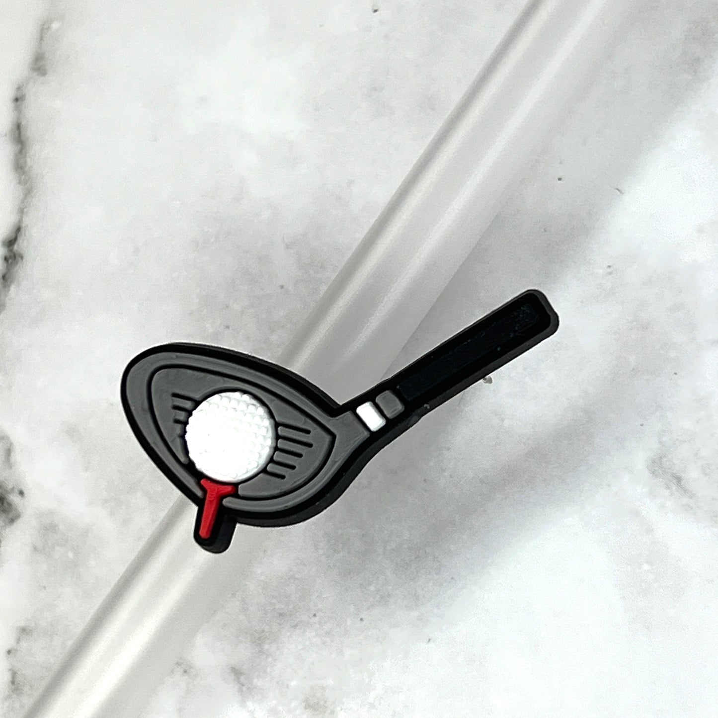 Golf Club Straw Charm