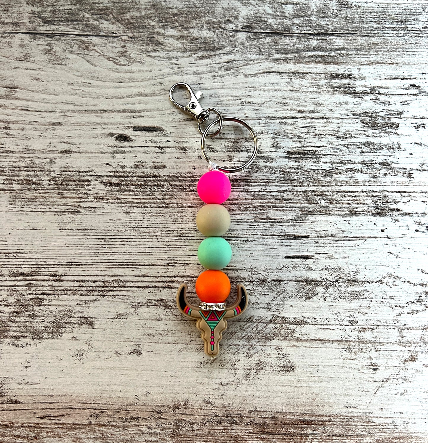 Western Cow Skull Keychains