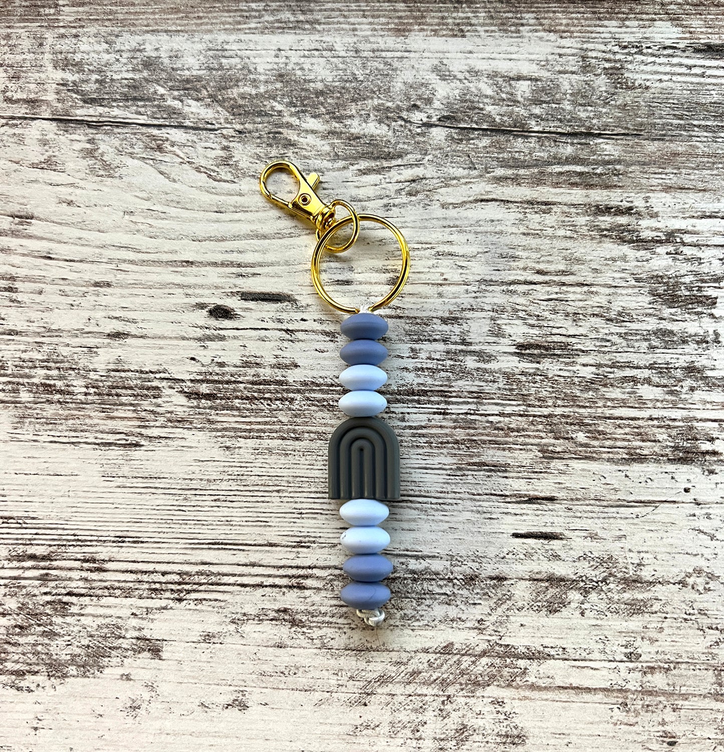 Gray Rainbow Keychains