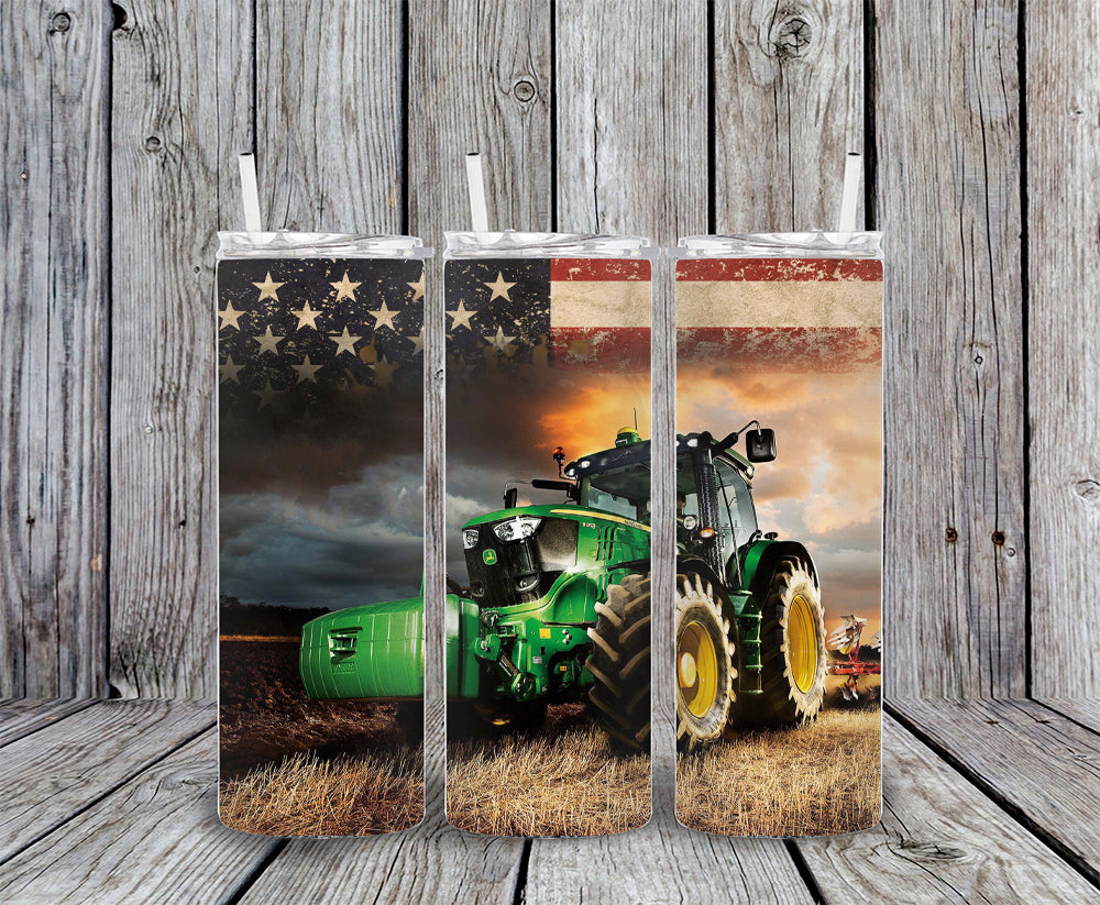 John Deere Flag Field Tumbler