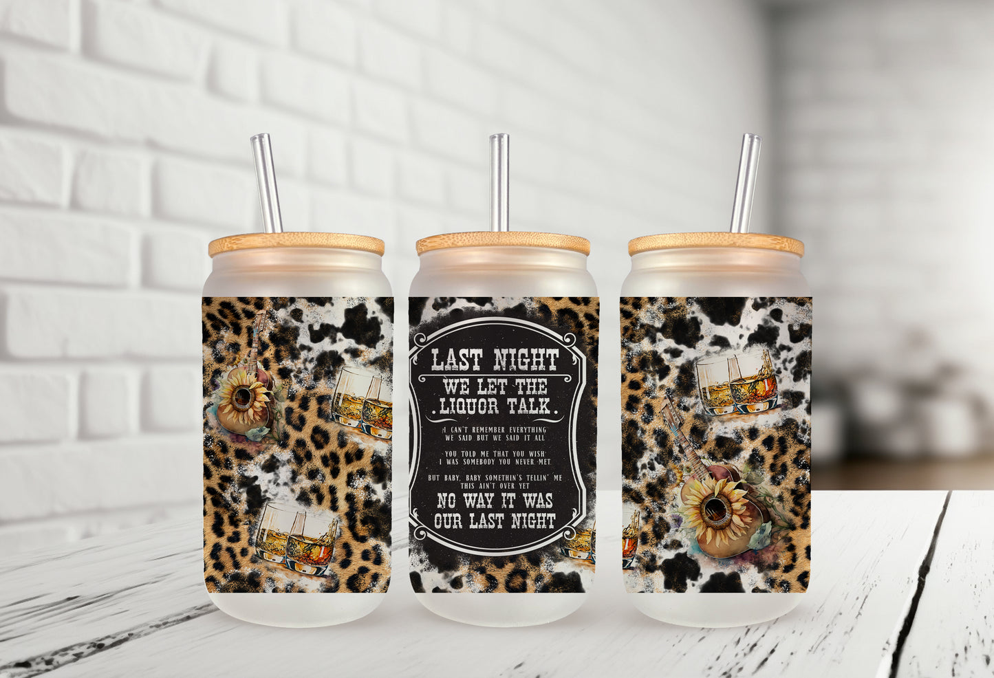 Last Night Liquor Talk 16oz Frosted Glass Can