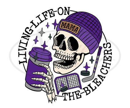 Livin' Life on the Bleachers Hockey Mama Stickers