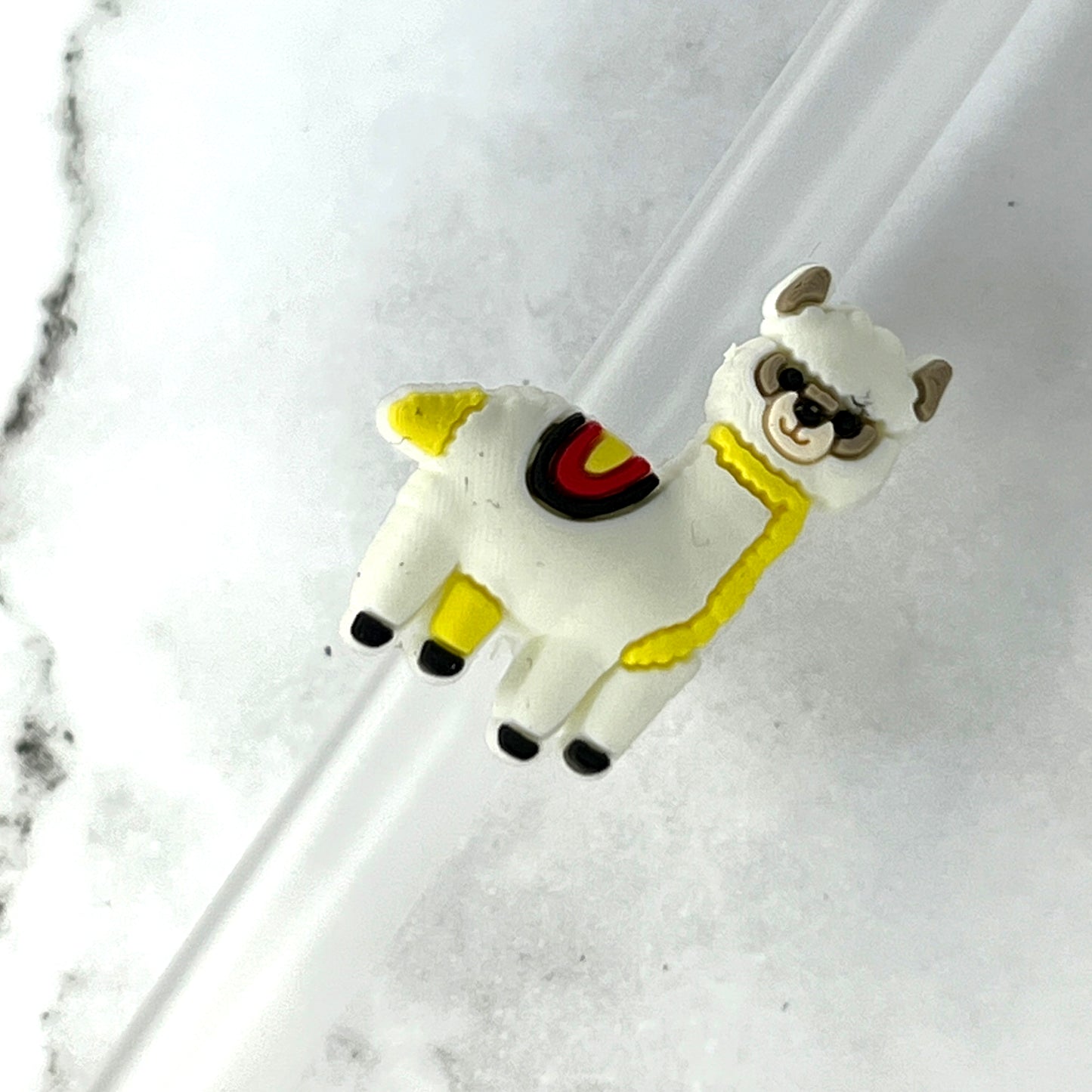 Llama Straw Charm