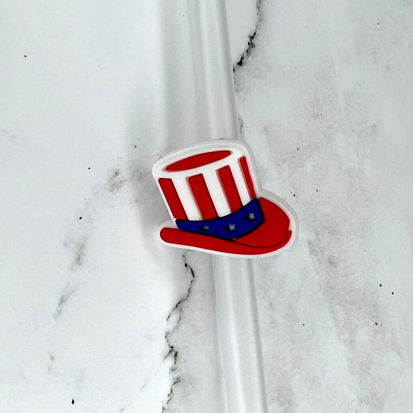 Patriotic Hat Straw Charm