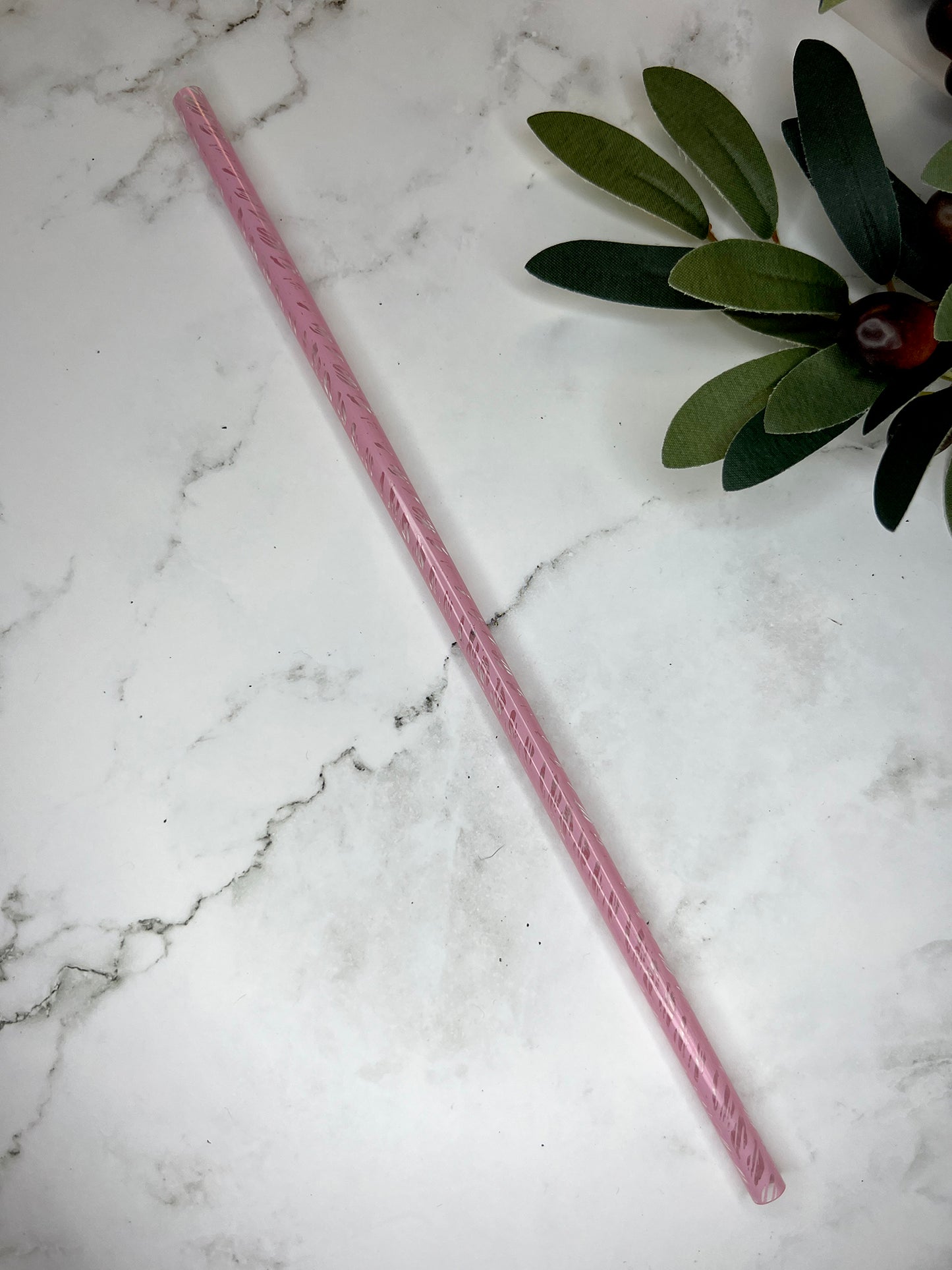 Pink Swirl Straw