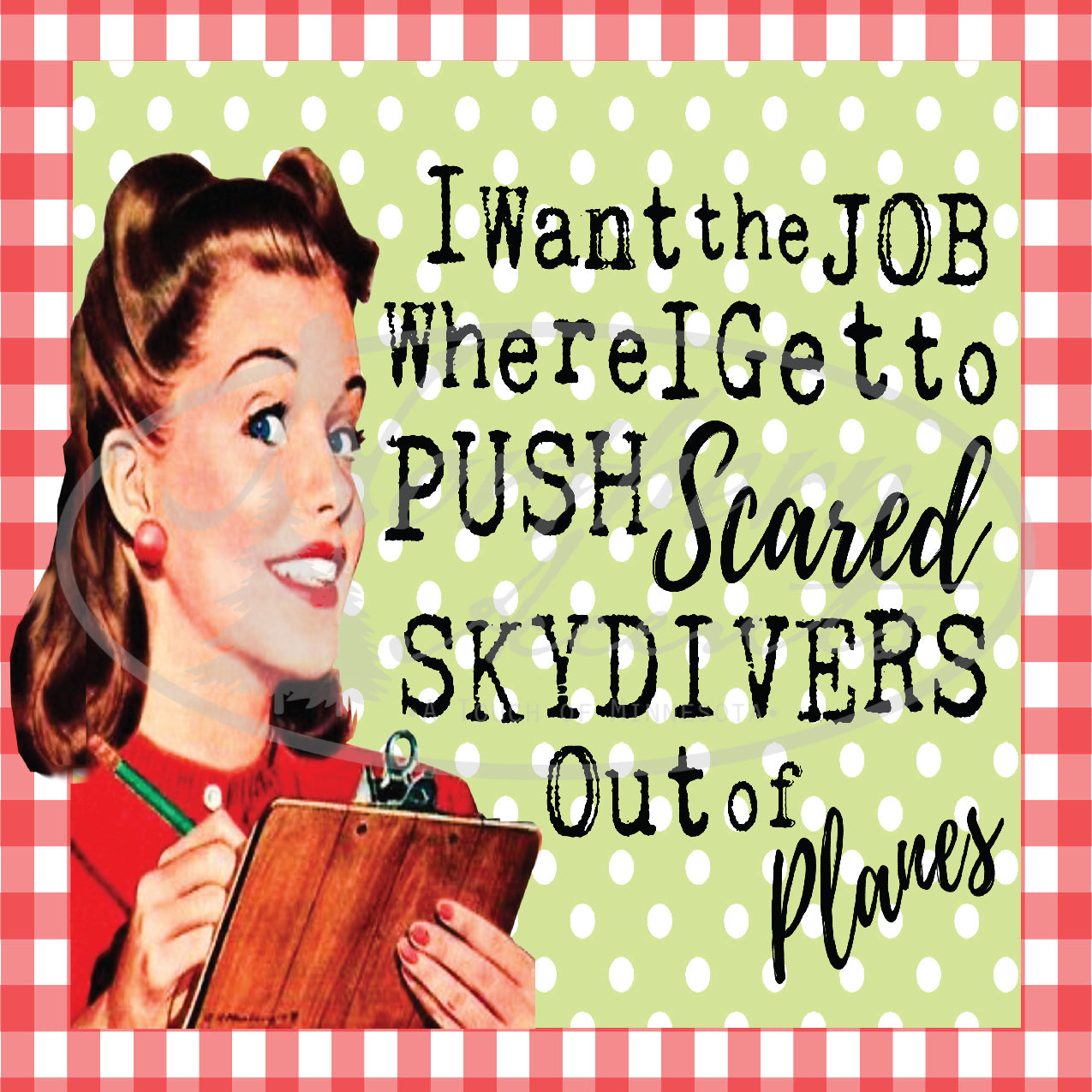 Push Scared Skydivers Coaster