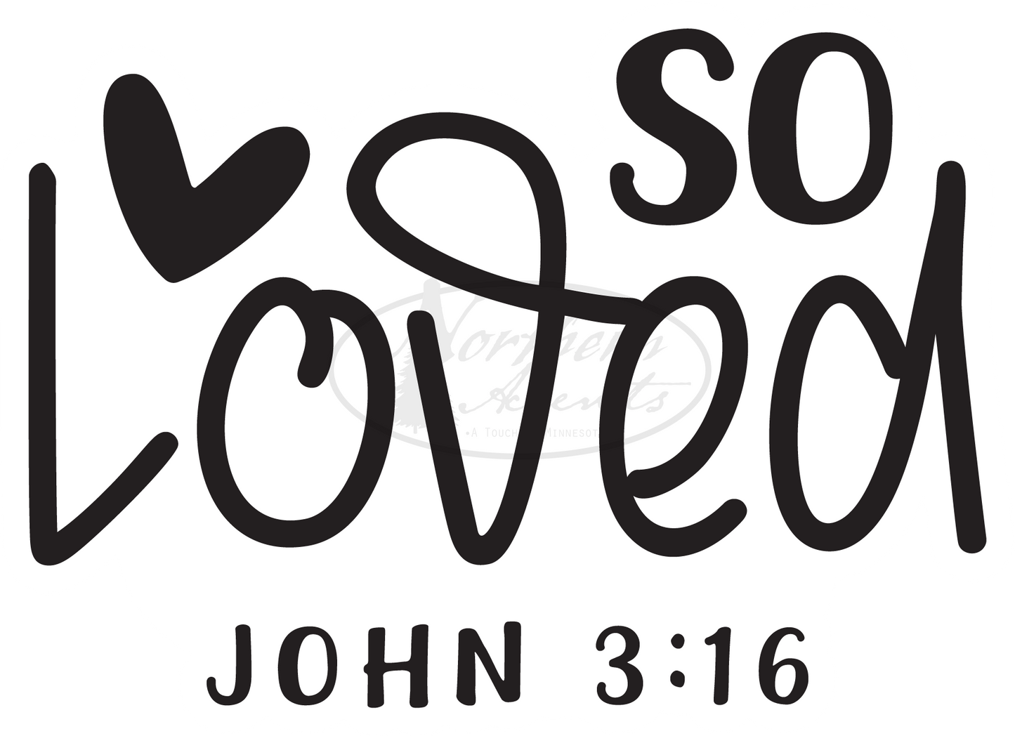 So Loved John 3:16 Sticker