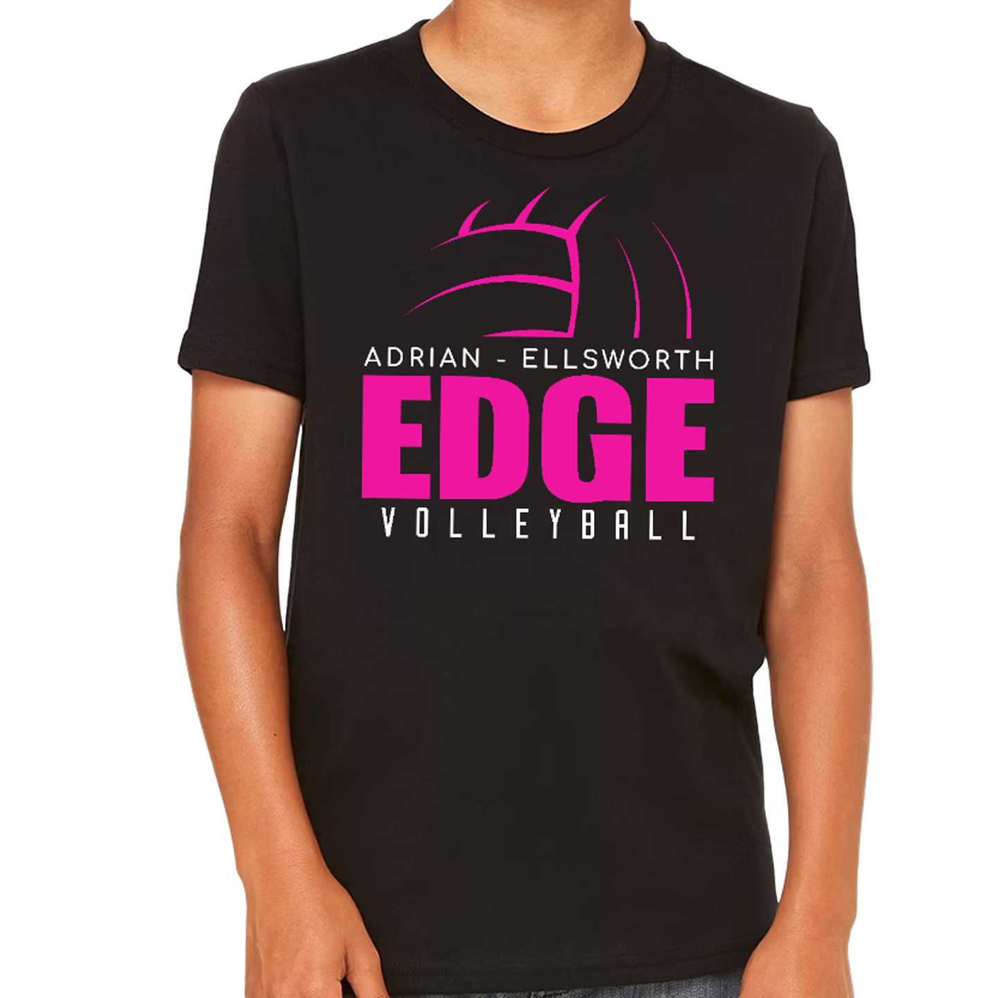 A-E Edge Volleyball YOUTH BLACK T-Shirt