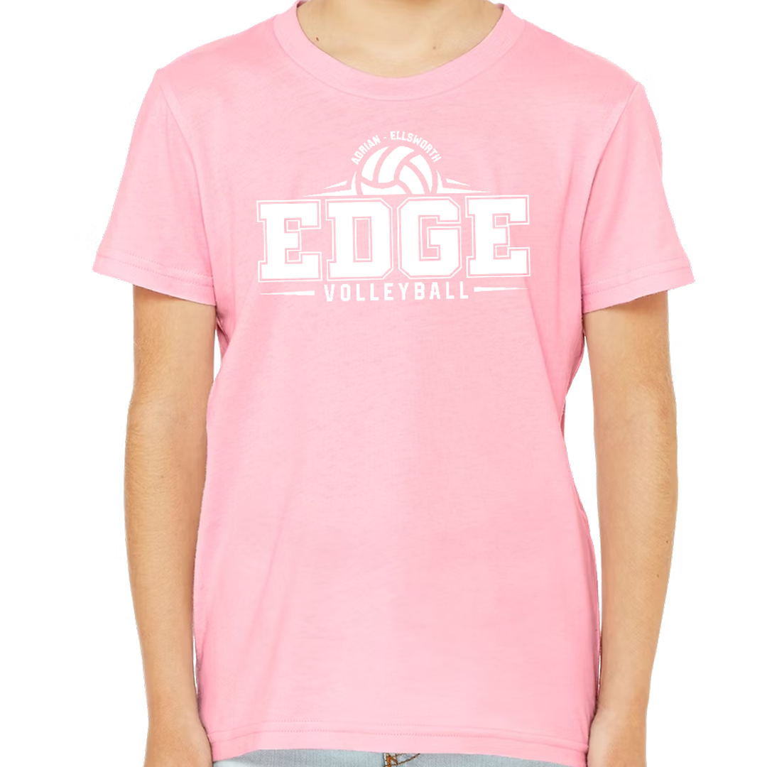 Edge Volleyball YOUTH PALE PINK T-Shirt