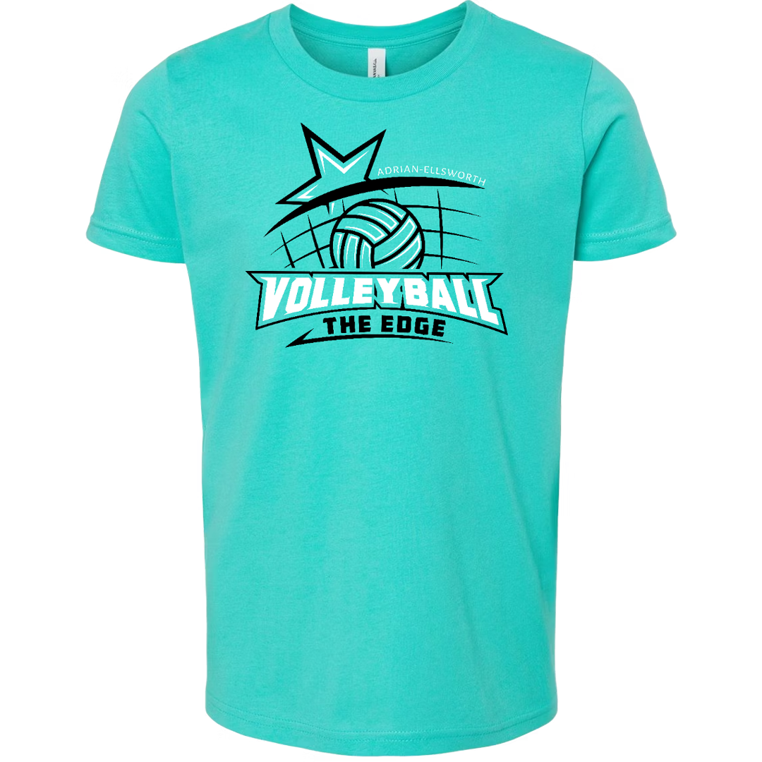 A-E Edge Volleyball YOUTH TEAL T-Shirt