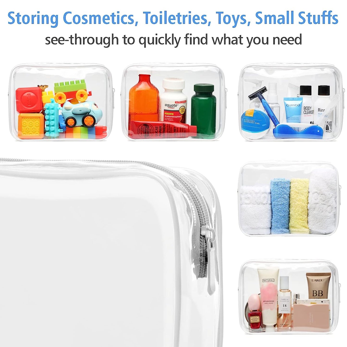 Medium Clear Accessory Bag