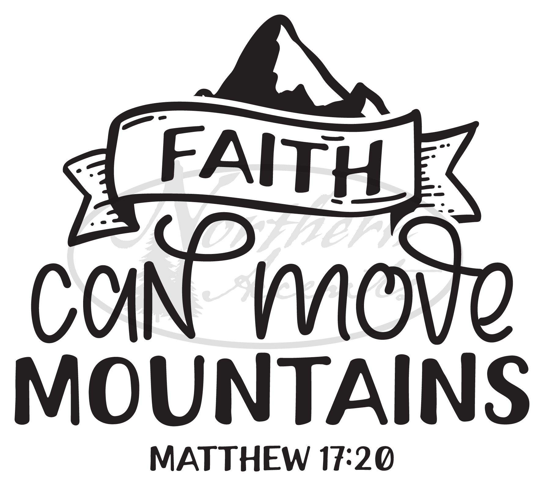 Faith Can Move Mountains Sticker for Sale by MadeByEmilyLam