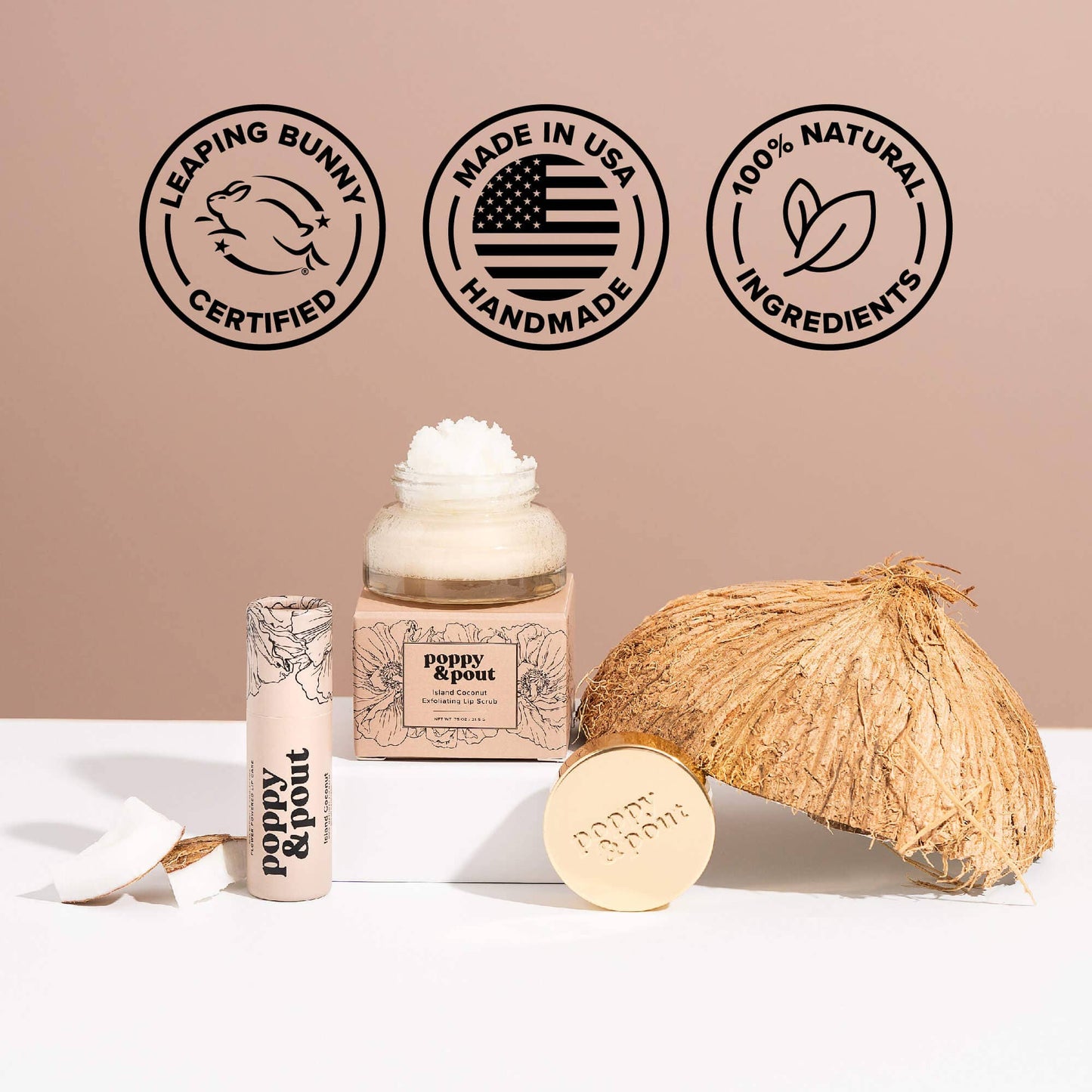 Poppy & Pount Lip Balm-Island Coconut