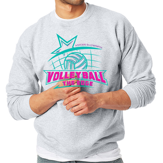 A-E Edge Volleyball ADULT ASH Crewneck Sweatshirt