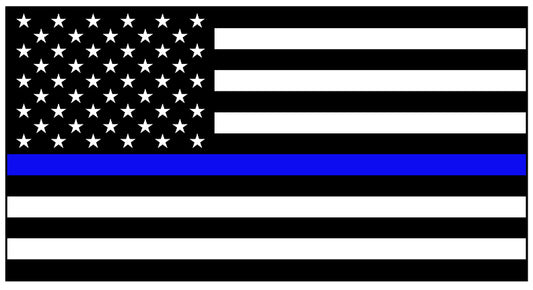 Blue Line Flag Police Sticker