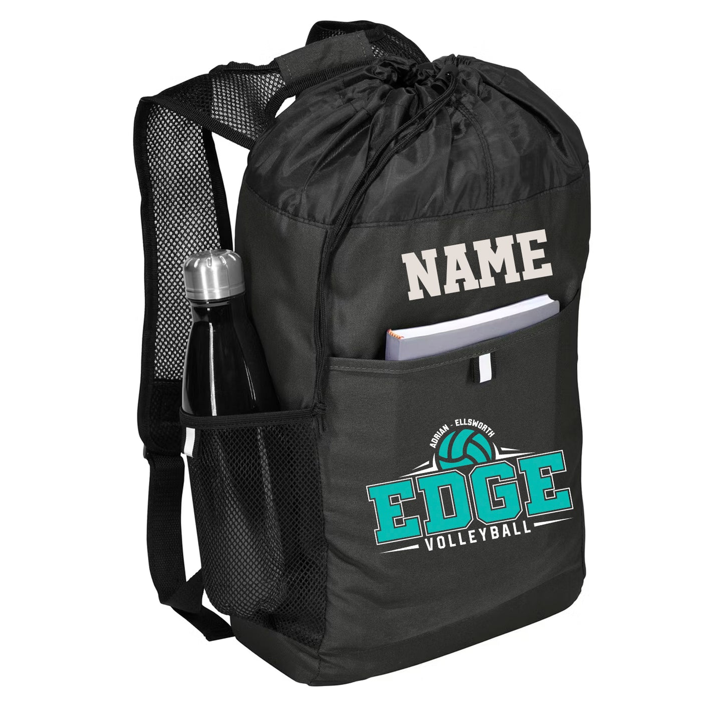 Edge Volleyball Black Backpack