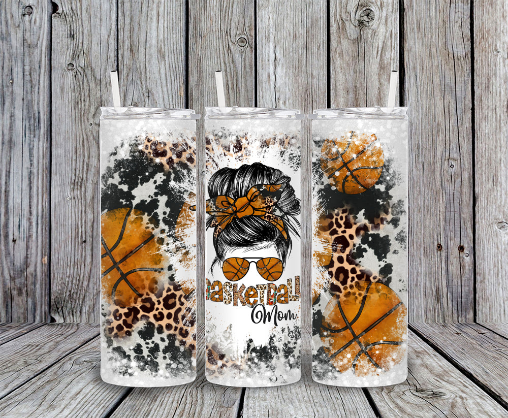 Basketball Mom Bun 20oz Tumbler