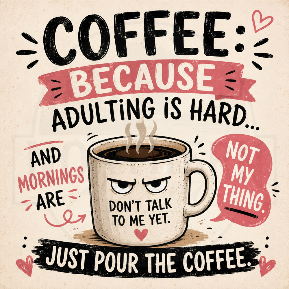 Coffee Because Adulting is Hard Magnet