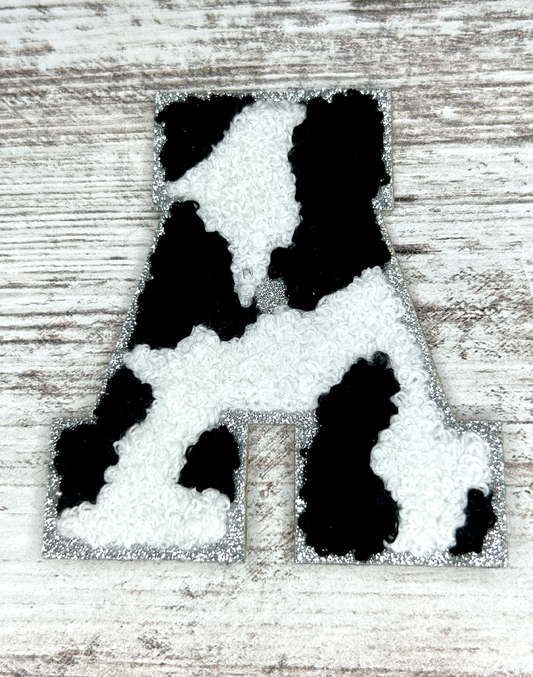 Patch Letters - Cow Print