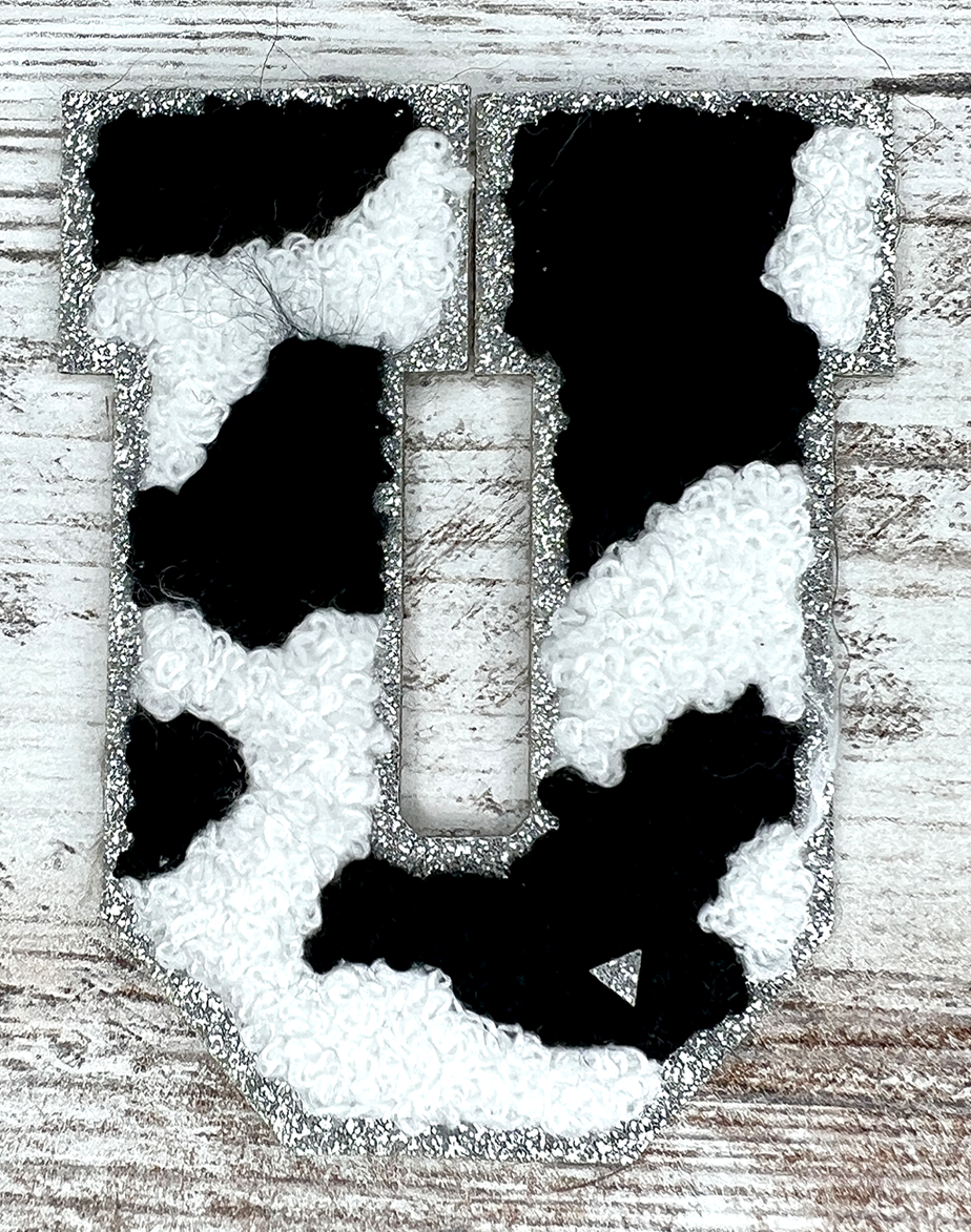 Patch Letters - Cow Print
