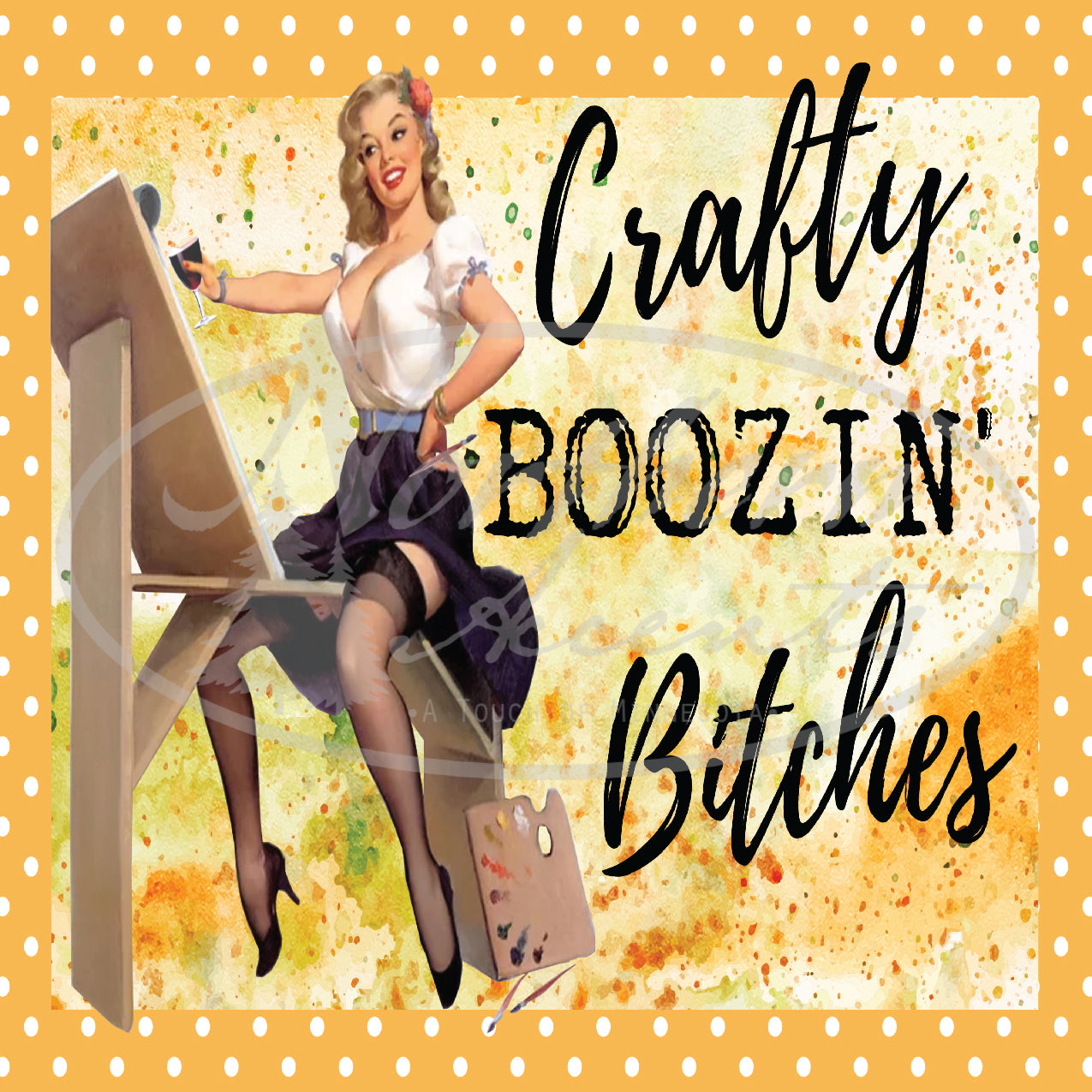 Crafty Boozin' Bitches Coaster