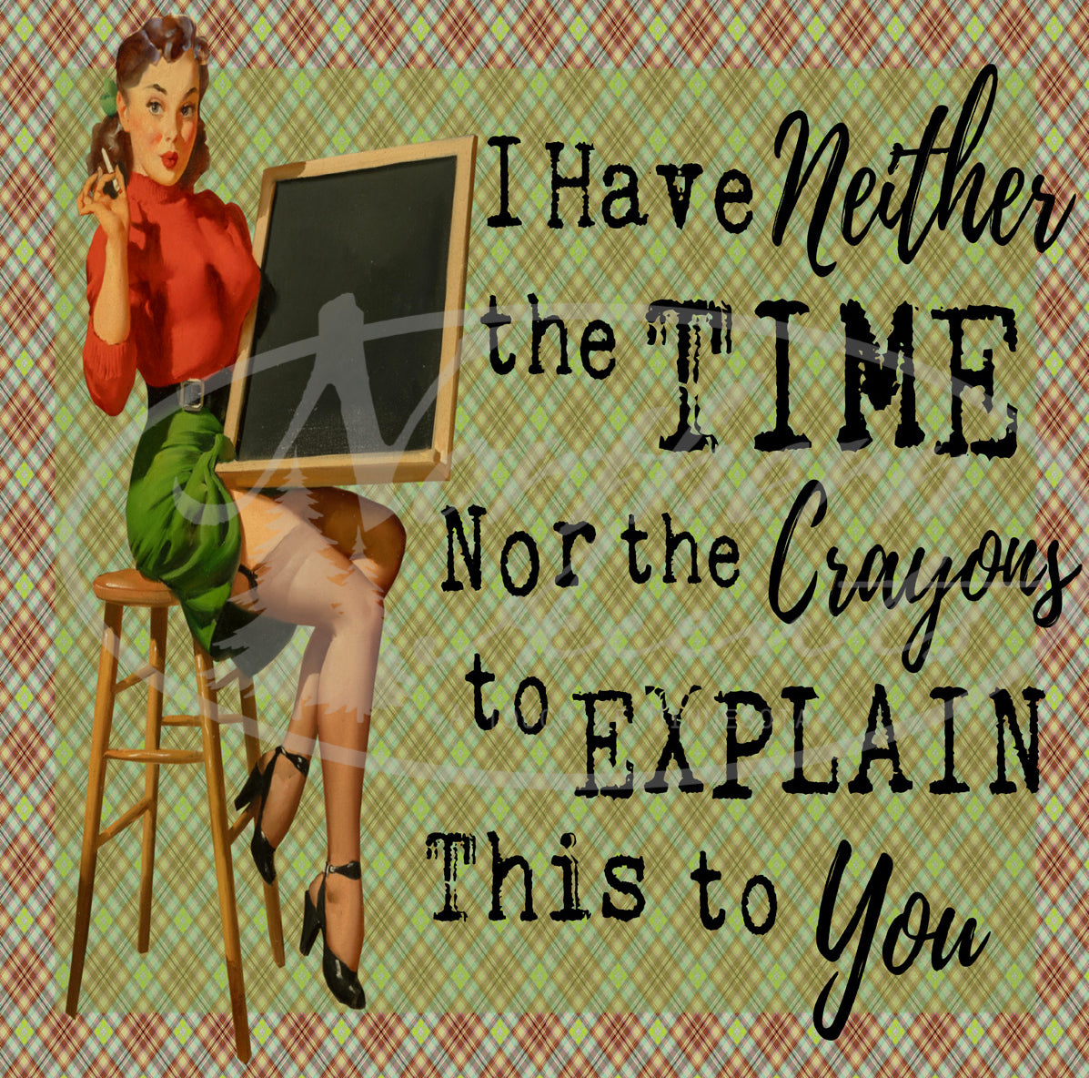 I Have Neither the Time Nor the Crayons Coaster