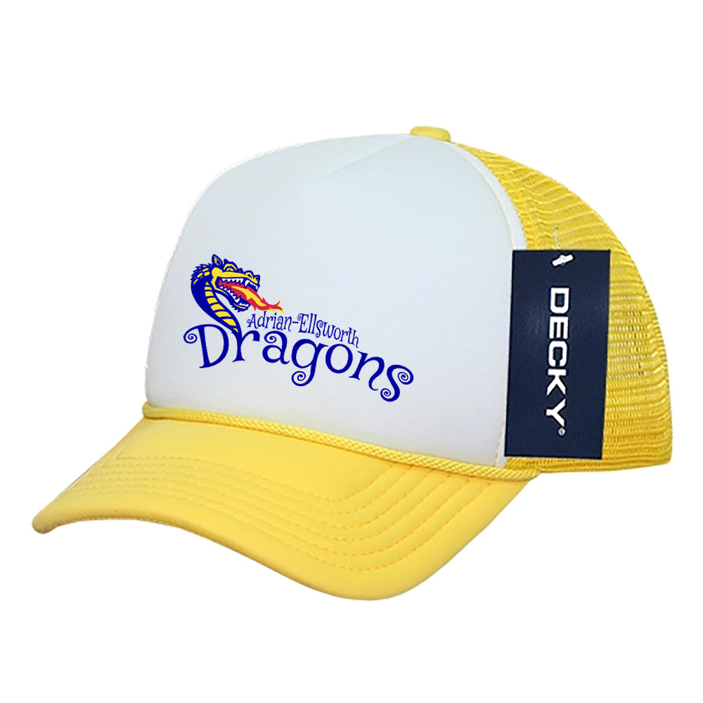Dragons Yellow Kids Trucker Foam Hat
