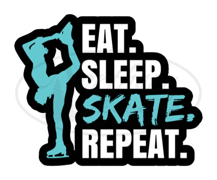 Eat Sleep Skate Repeat Sticker