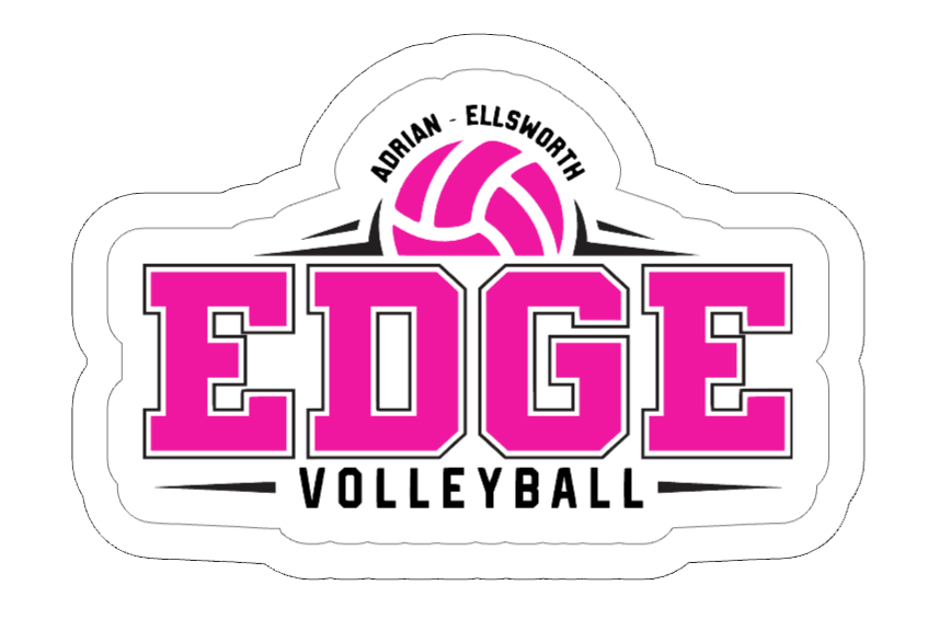 A-E Edge Volleyball Logo Sticker