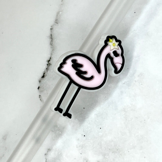 Flamingo Straw Charm