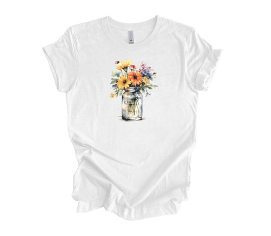 Flower Jar Bouquet T-Shirt