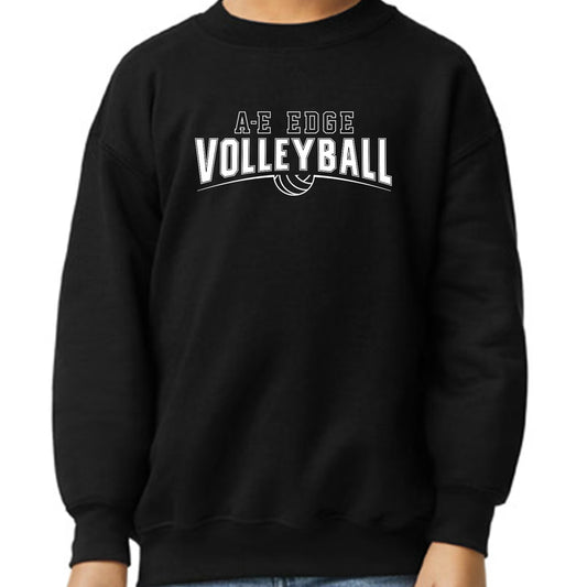 Edge Volleyball YOUTH BLACK Crewneck Sweatshirt
