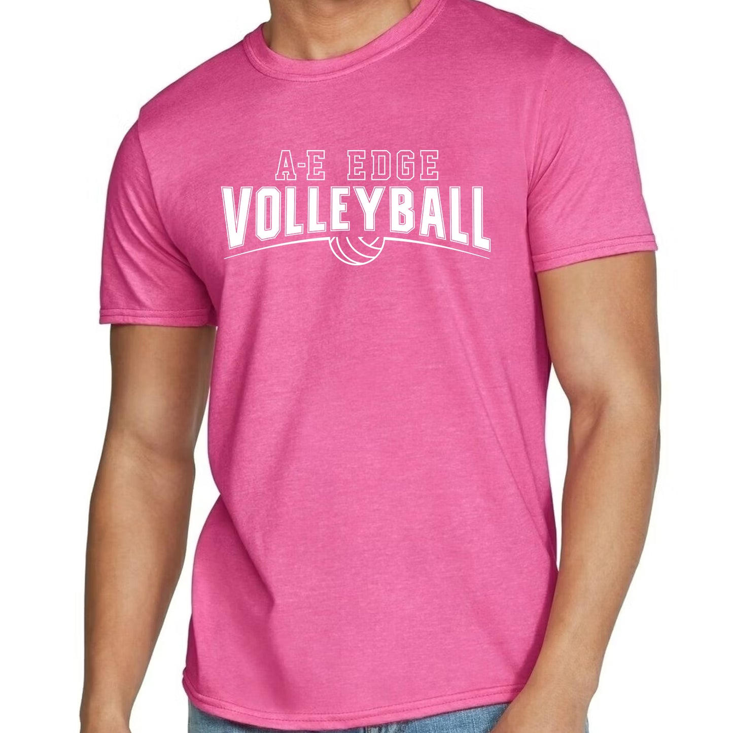 Edge Volleyball ADULT HTHR HELECELONIA T-Shirt