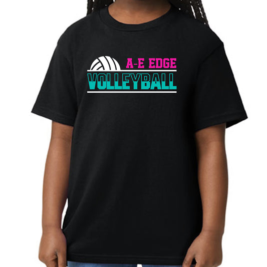 Edge Volleyball YOUTH BLACK T-Shirt