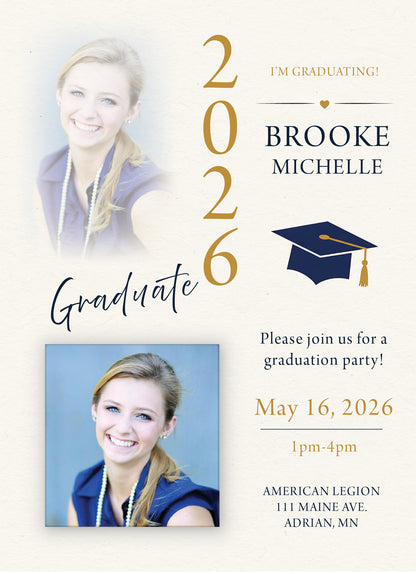 Graduation Announcement Magnet Card