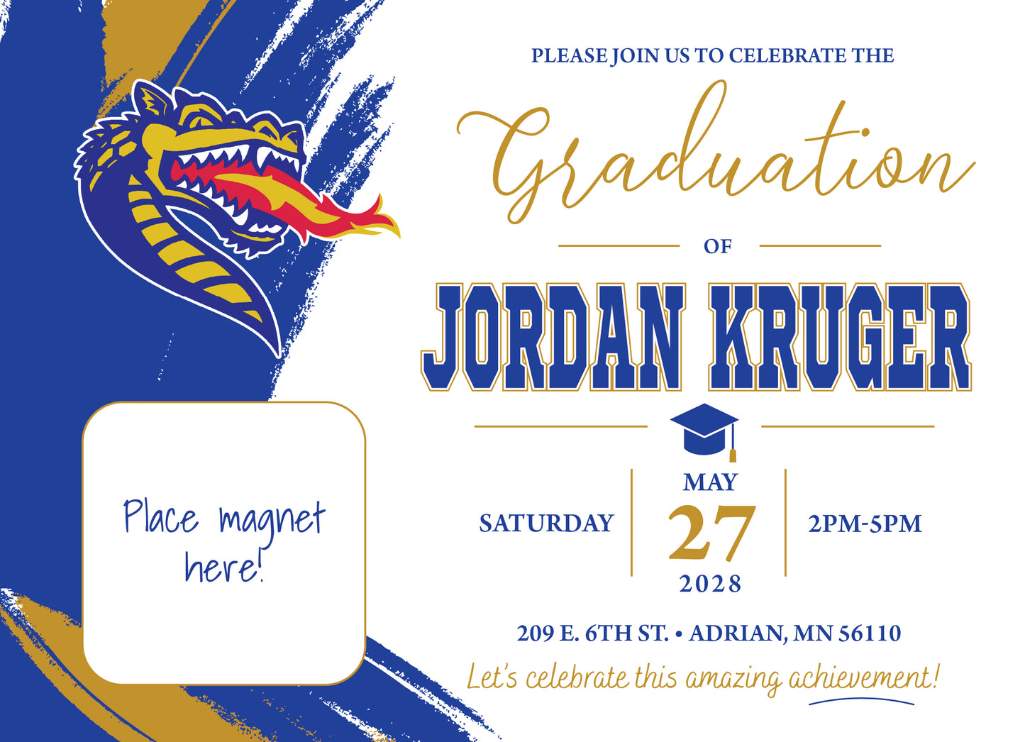Graduation Announcement Magnet Card