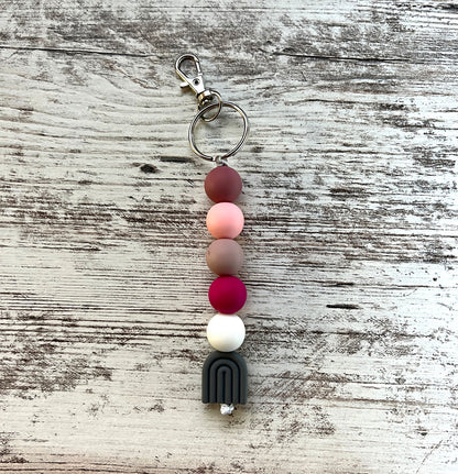 Gray Rainbow Keychains