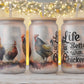 Life is Better with Chickens 16oz Frosted Glass Can