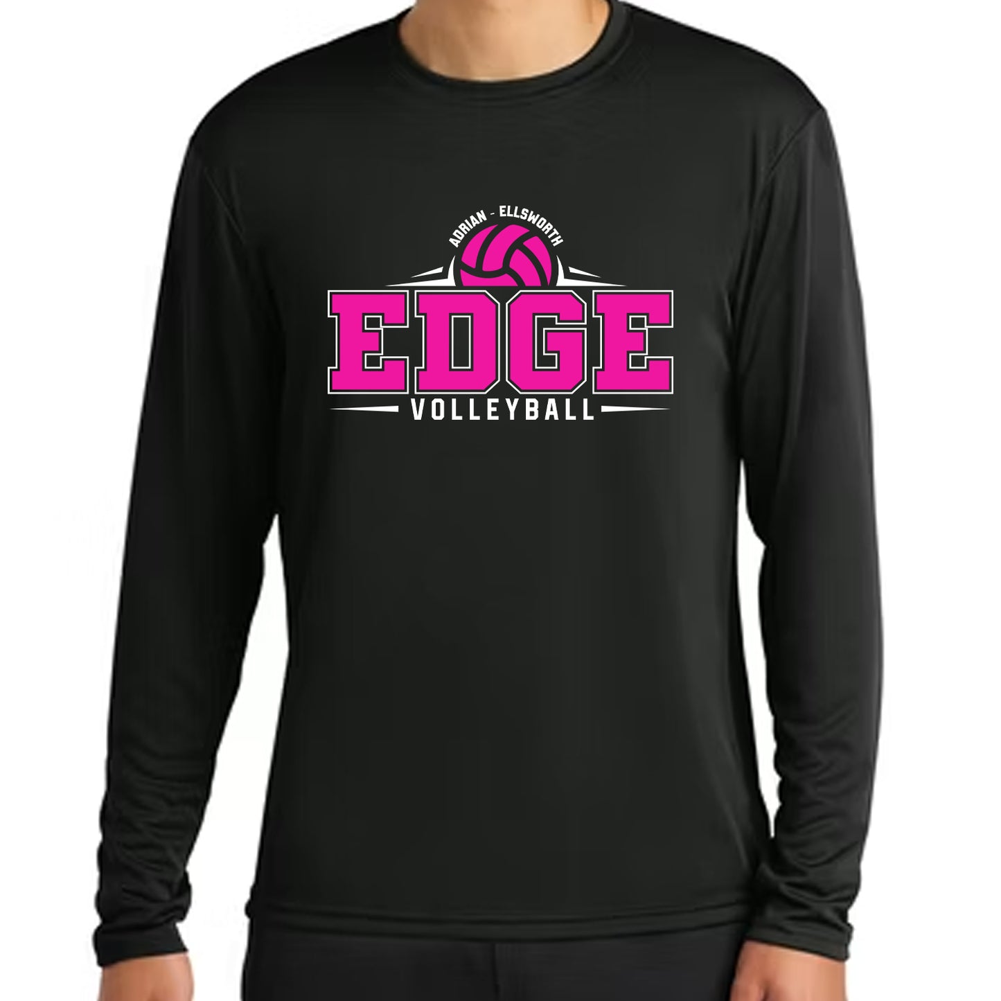 Edge Volleyball ADULT Long Sleeve Poly Shirt