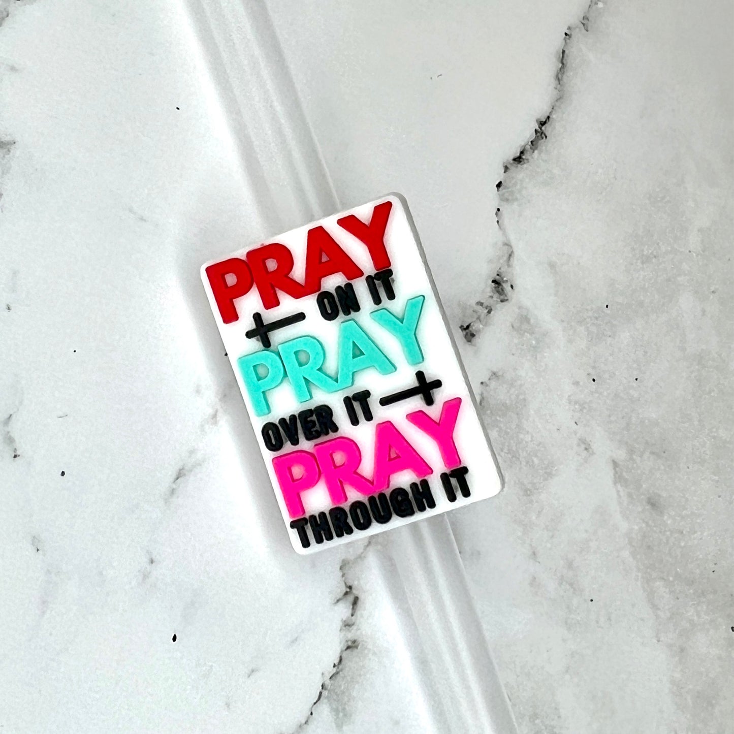 Pray On It Straw Charm