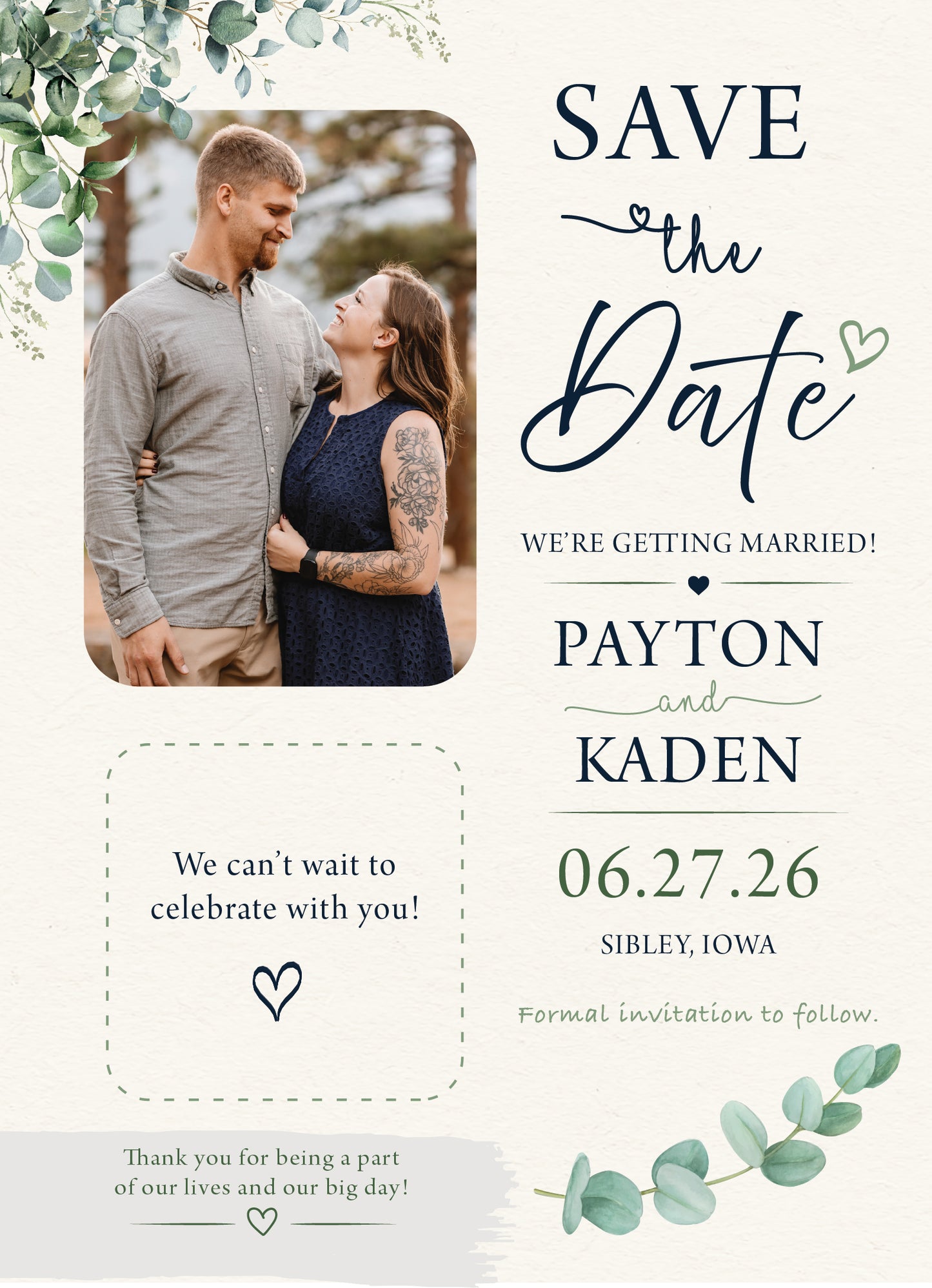 Save the Date Magnet Card